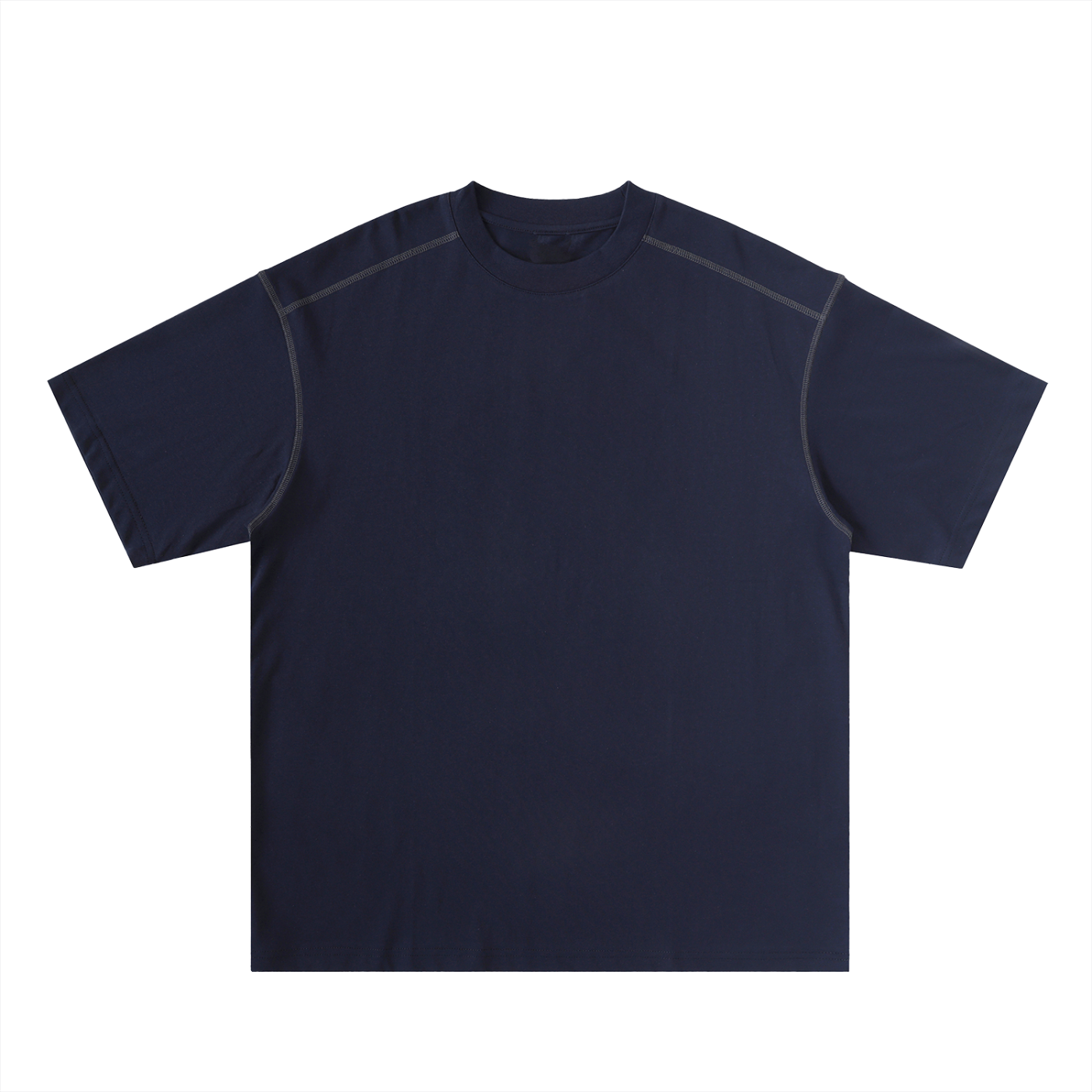 Oversized Contrast-Stitched Cotton Tee